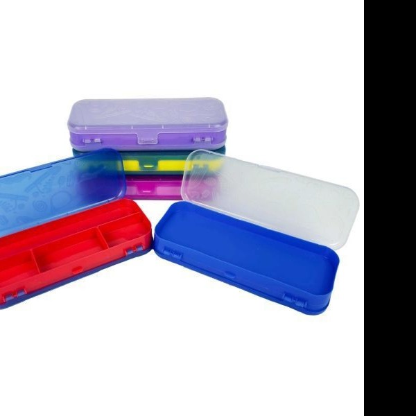 CAJA LAPICERA PLAST.CHICA JOCAR COL.TRASLUCIDOS E64